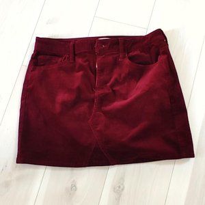 Burgundy Corduroy Skirt - Size 15